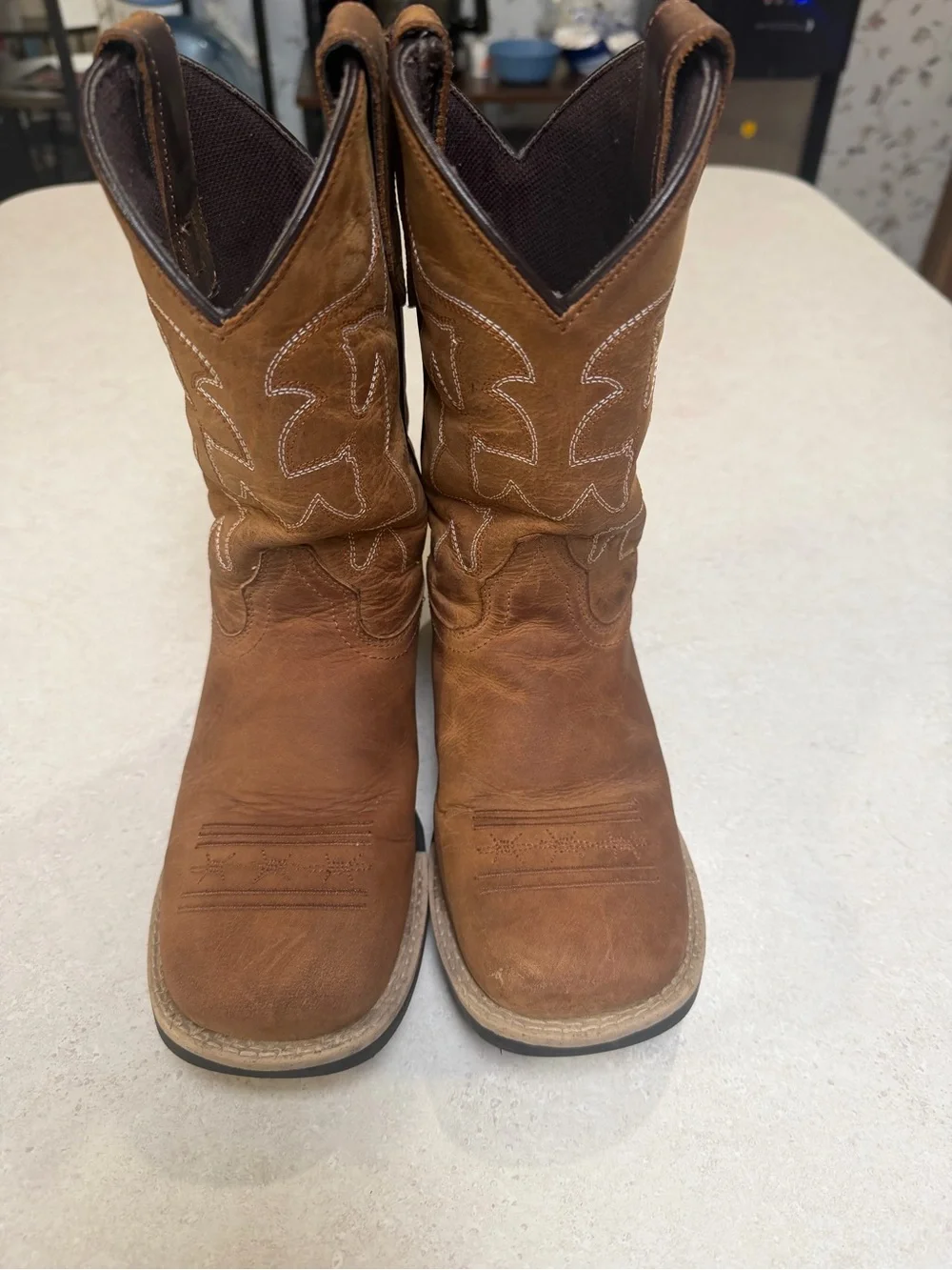 Roper Kids Tan Brown Western Pull-On Boots